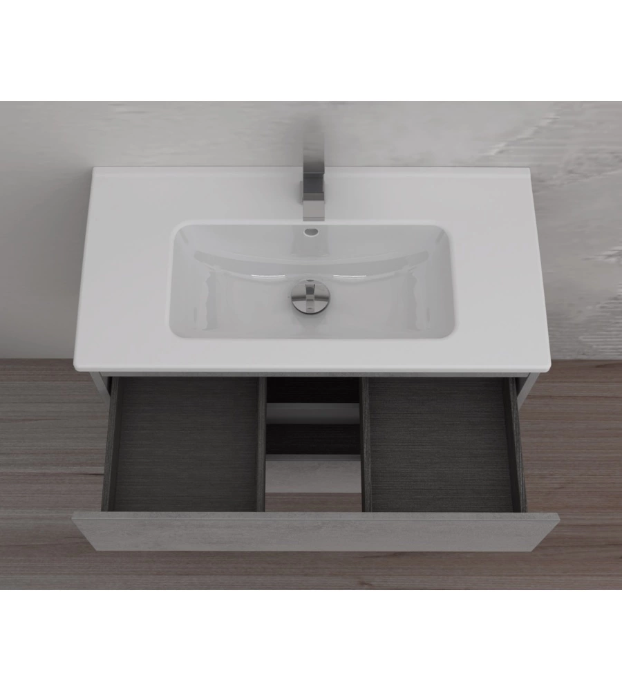 MOBILE BAGNO "LEONARDO" CEMENTO, 80 CM